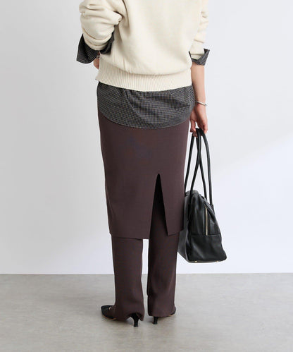 【時尚單品】拼接半身裙針織褲/預計10月下旬發貨