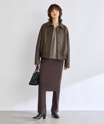 【時尚單品】拼接半身裙針織褲/預計10月下旬發貨