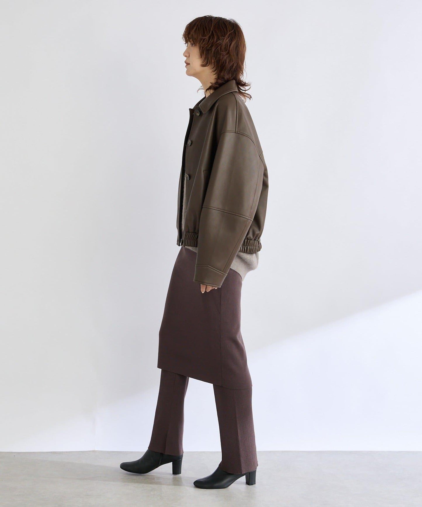 【時尚單品】拼接半身裙針織褲/預計10月下旬發貨