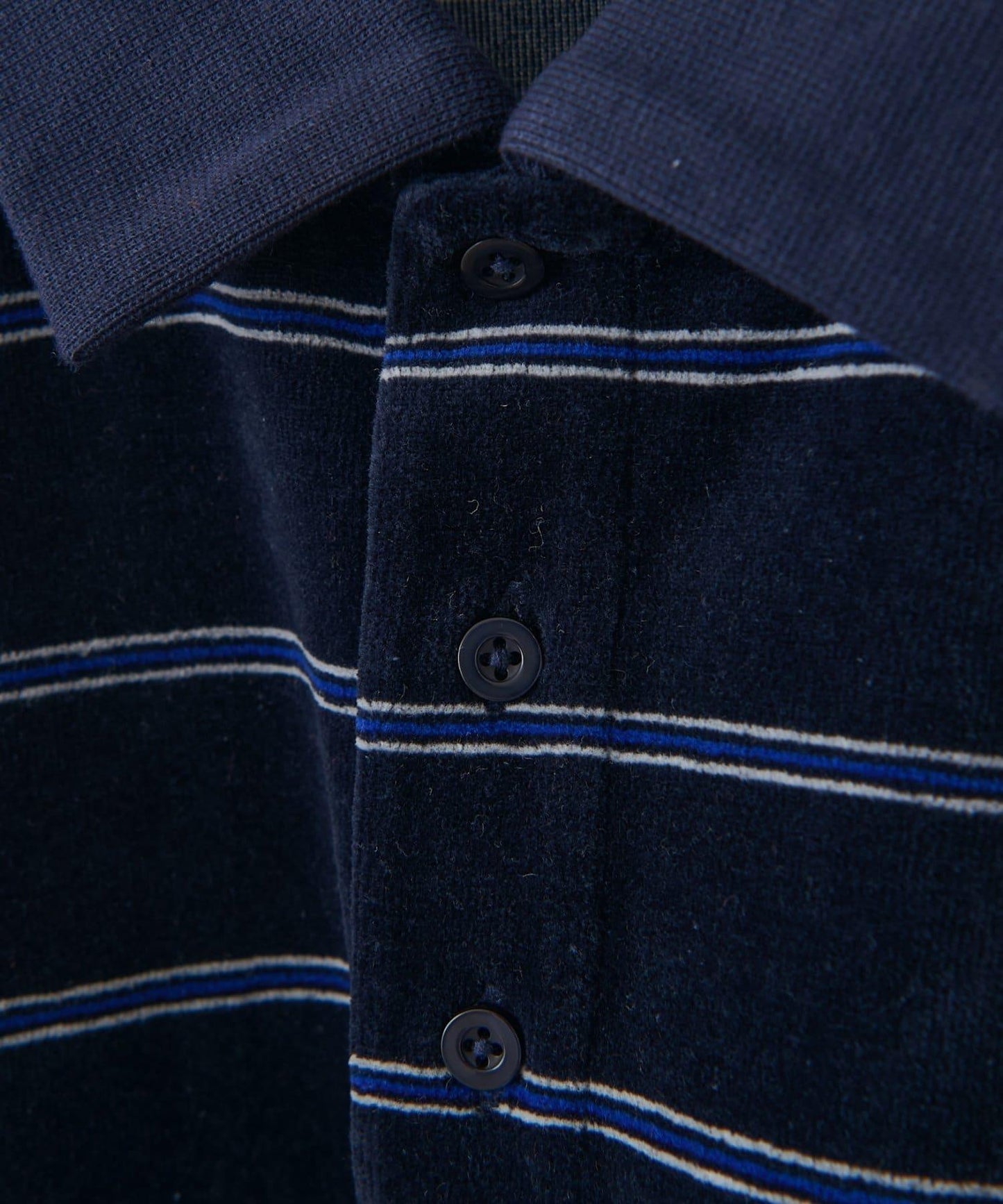 【Discoat】【男女同款】天鵝絨條紋POLO衫