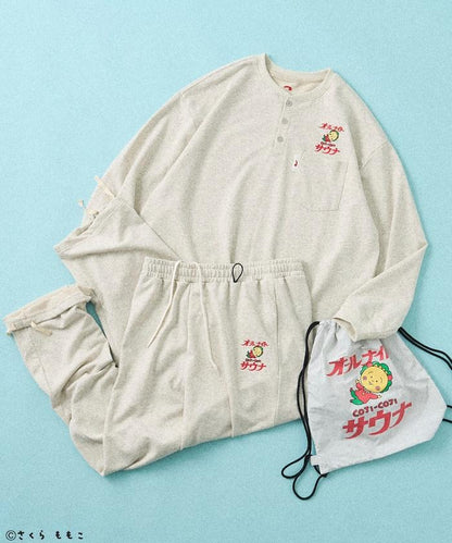 特別款 ALL NIGHT SAUNA KANNAIGI 長袖加絨套裝 附束口揹包