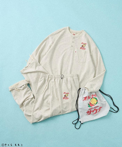 特別款 ALL NIGHT SAUNA KANNAIGI 長袖加絨套裝 附束口揹包