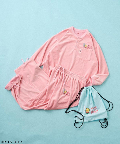 特別款 ALL NIGHT SAUNA KANNAIGI 長袖抓絨套裝 附束口袋