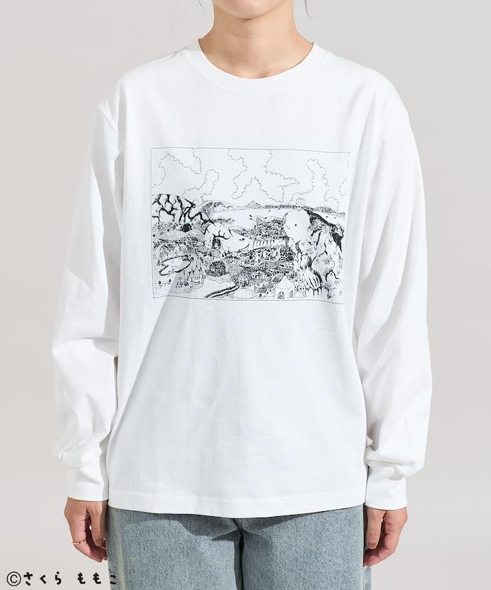 COJI-COJI 海豹丘印花長袖T恤