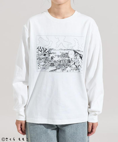 COJI-COJI 海豹丘印花長袖T恤