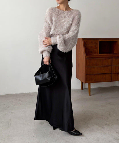 羽毛絨圓領套頭衫