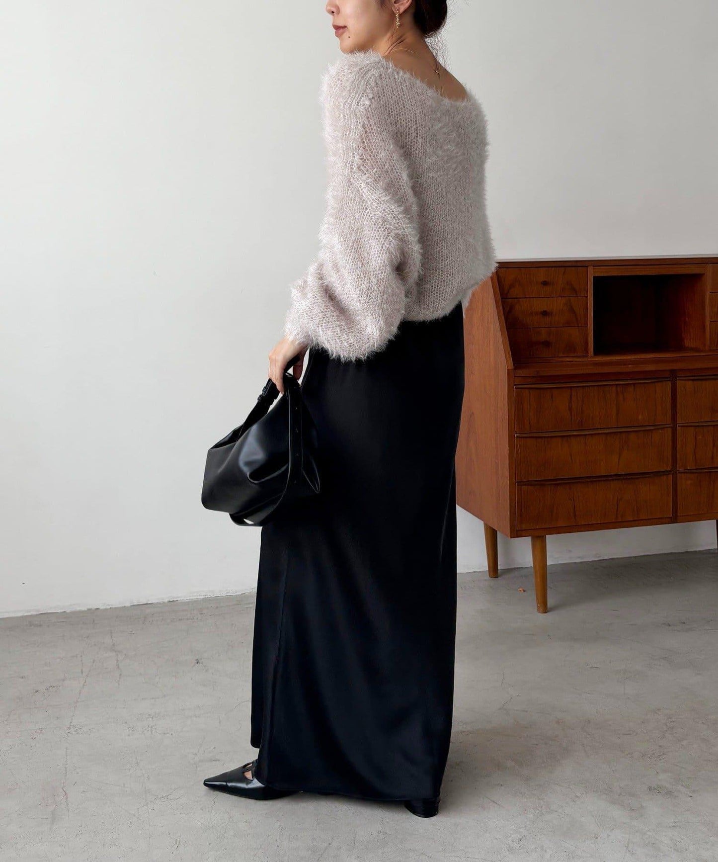 羽毛絨圓領套頭衫