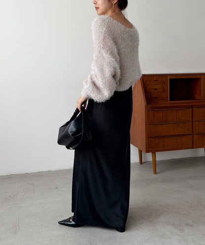 羽毛絨圓領套頭衫