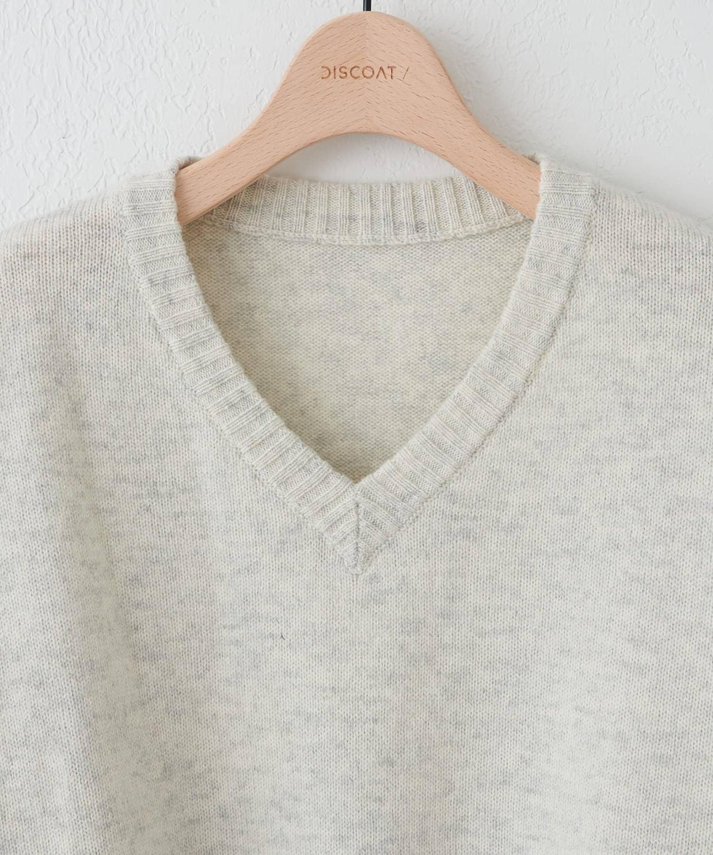 【Discoat】美利奴羊毛V領針織衫