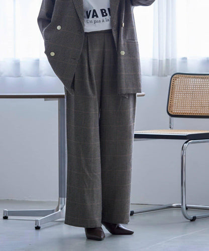 【SET UP對應】雙褶直筒褲