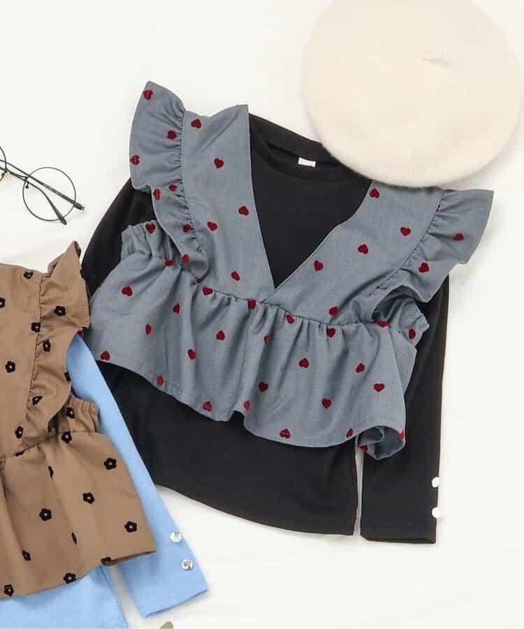 荷葉邊吊帶背心&內搭2件套裝