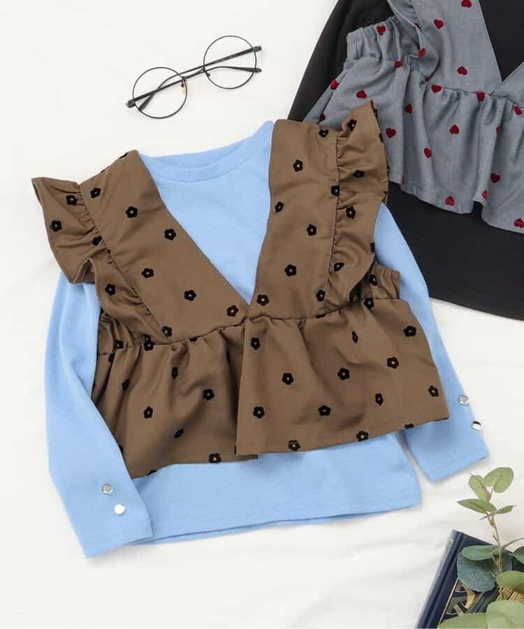 荷葉邊吊帶背心&內搭2件套裝