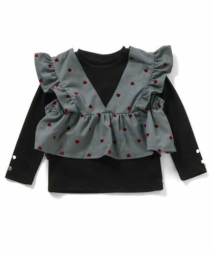 荷葉邊吊帶背心&內搭2件套裝