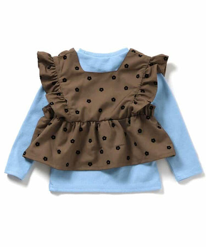 荷葉邊吊帶背心&內搭2件套裝