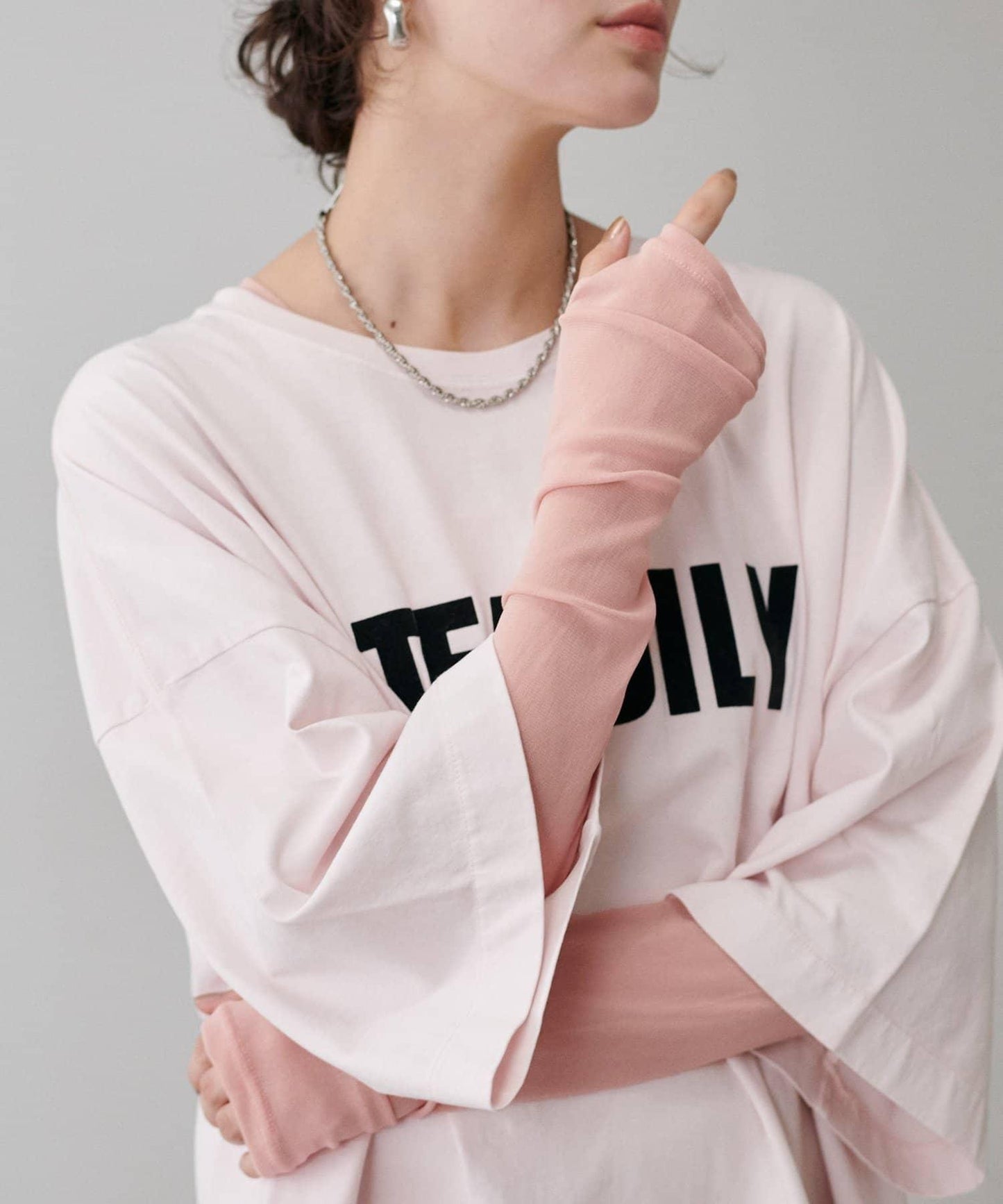 網紗薄紗套頭衫