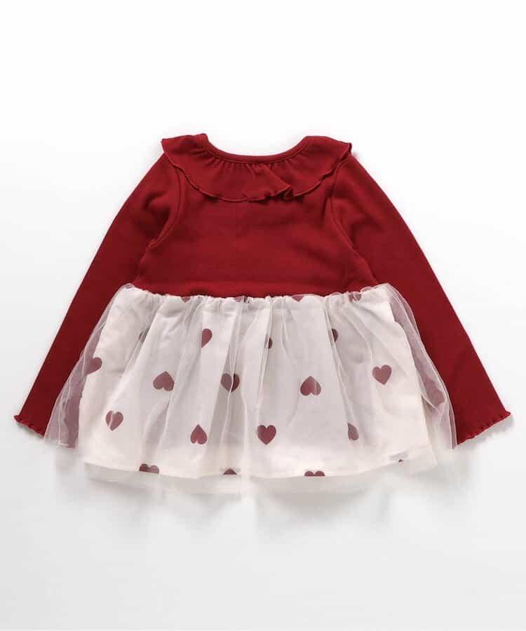 官網限定 領口荷葉邊網紗拼接上衣