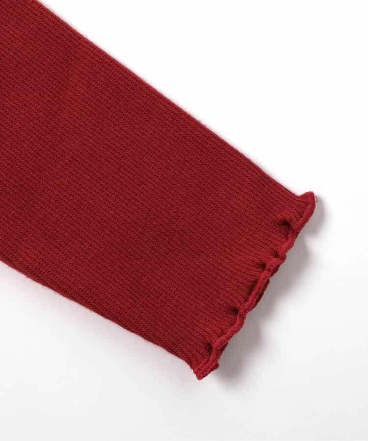 官網限定 領口荷葉邊網紗拼接上衣