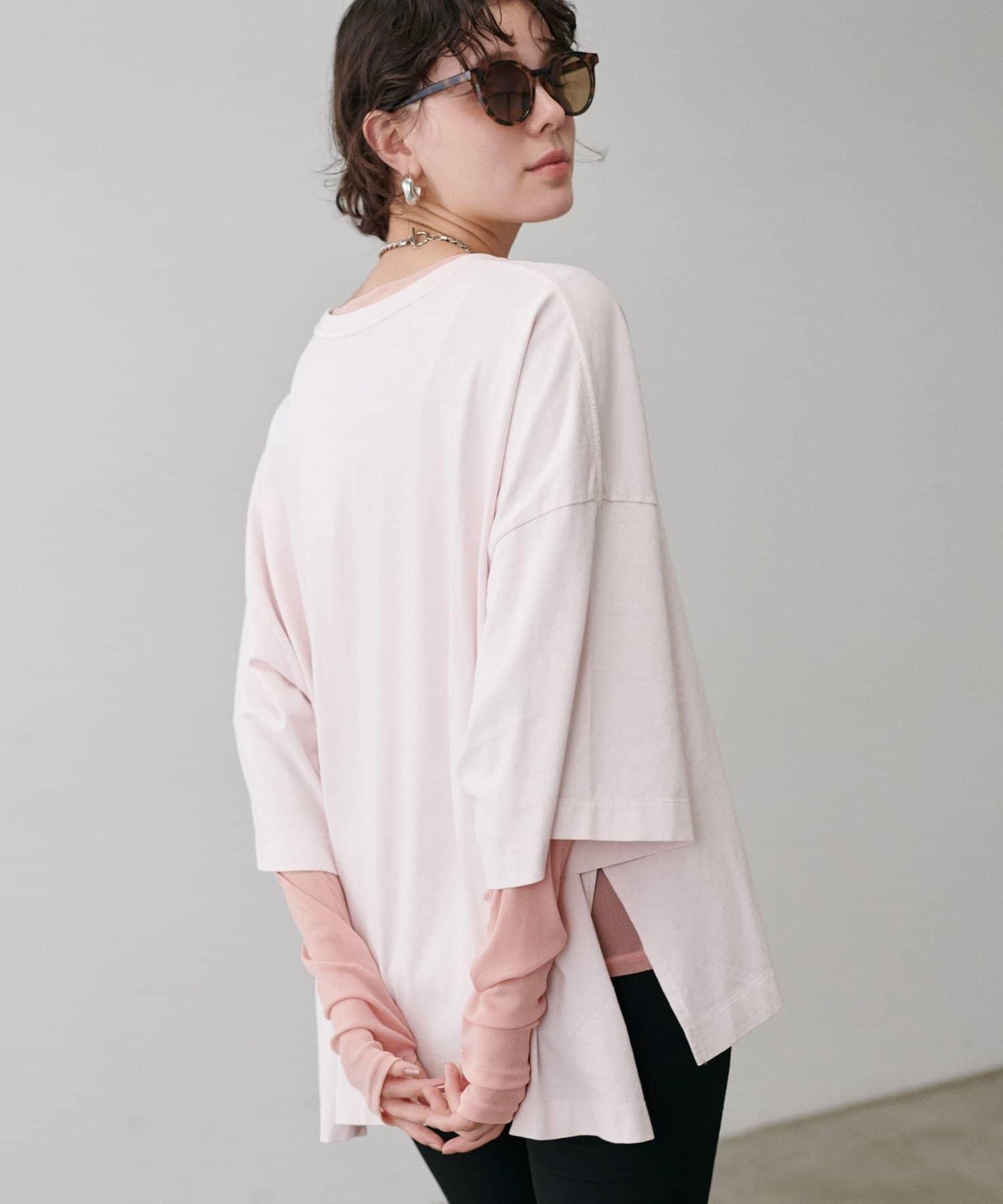 網紗薄紗套頭衫