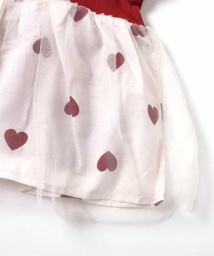 官網限定 領口荷葉邊網紗拼接上衣