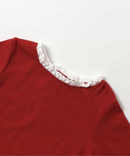 愛心鏤空荷葉邊T恤