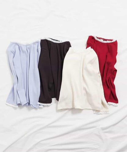 愛心鏤空荷葉邊T恤