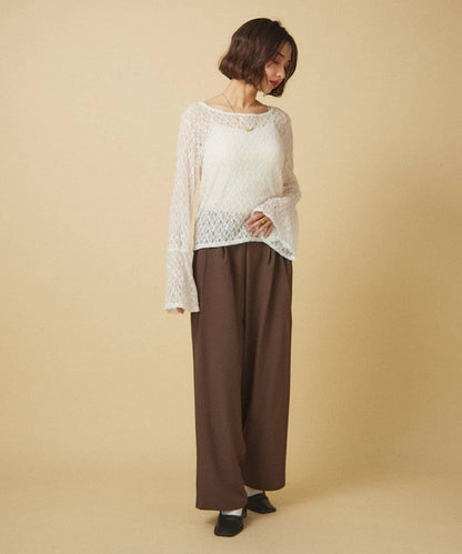 【SET UP對應】雙褶直筒褲