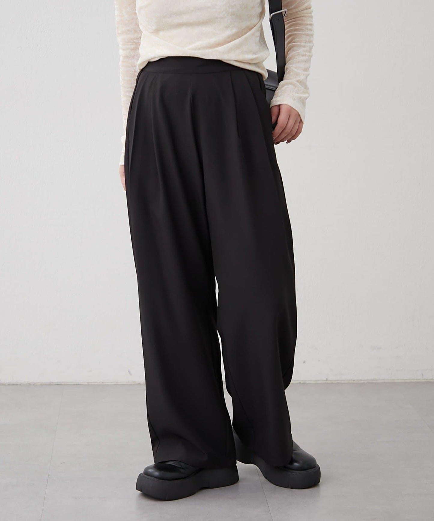 【SET UP對應】雙褶直筒褲