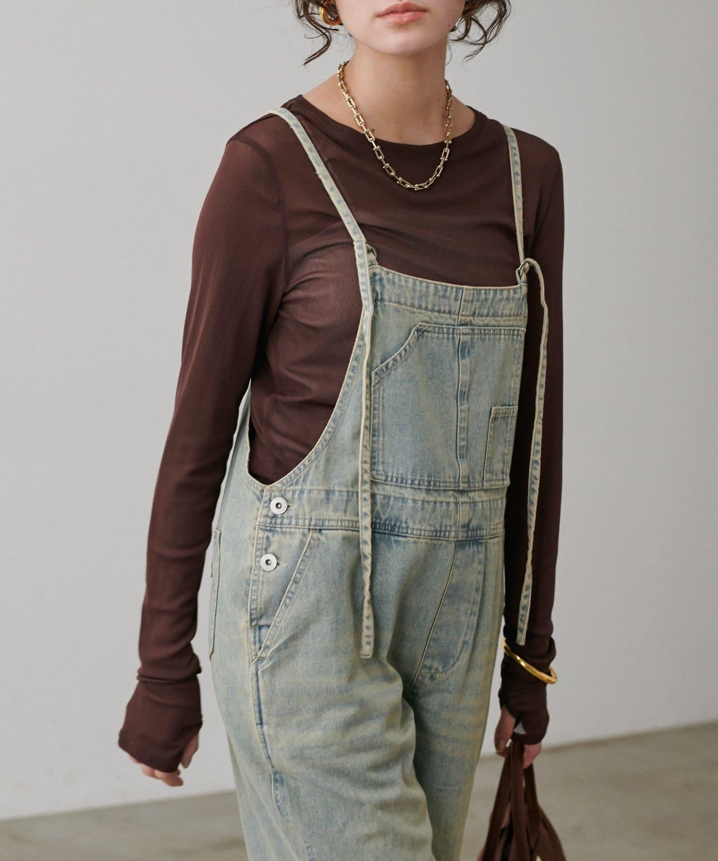 網紗薄紗套頭衫