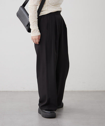 【SET UP對應】雙褶直筒褲