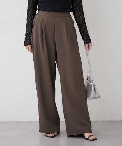 【SET UP對應】雙褶直筒褲