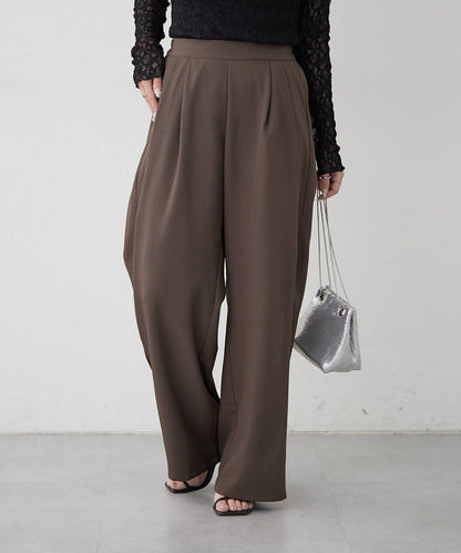 【SET UP對應】雙褶直筒褲