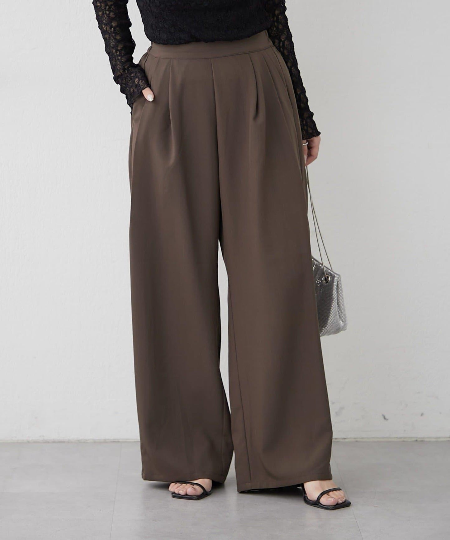 【SET UP對應】雙褶直筒褲