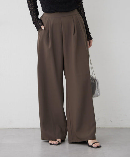 【SET UP對應】雙褶直筒褲