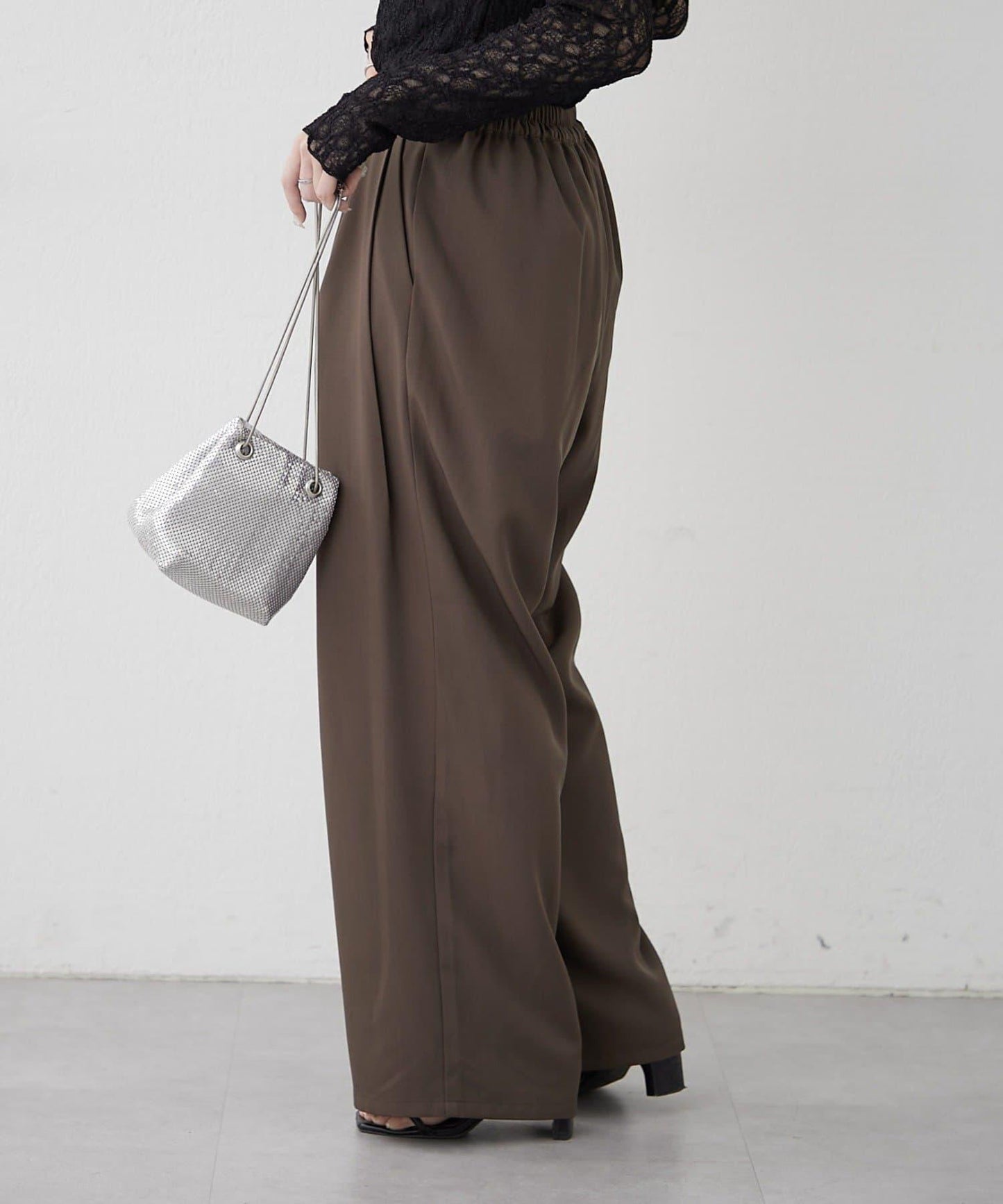 【SET UP對應】雙褶直筒褲