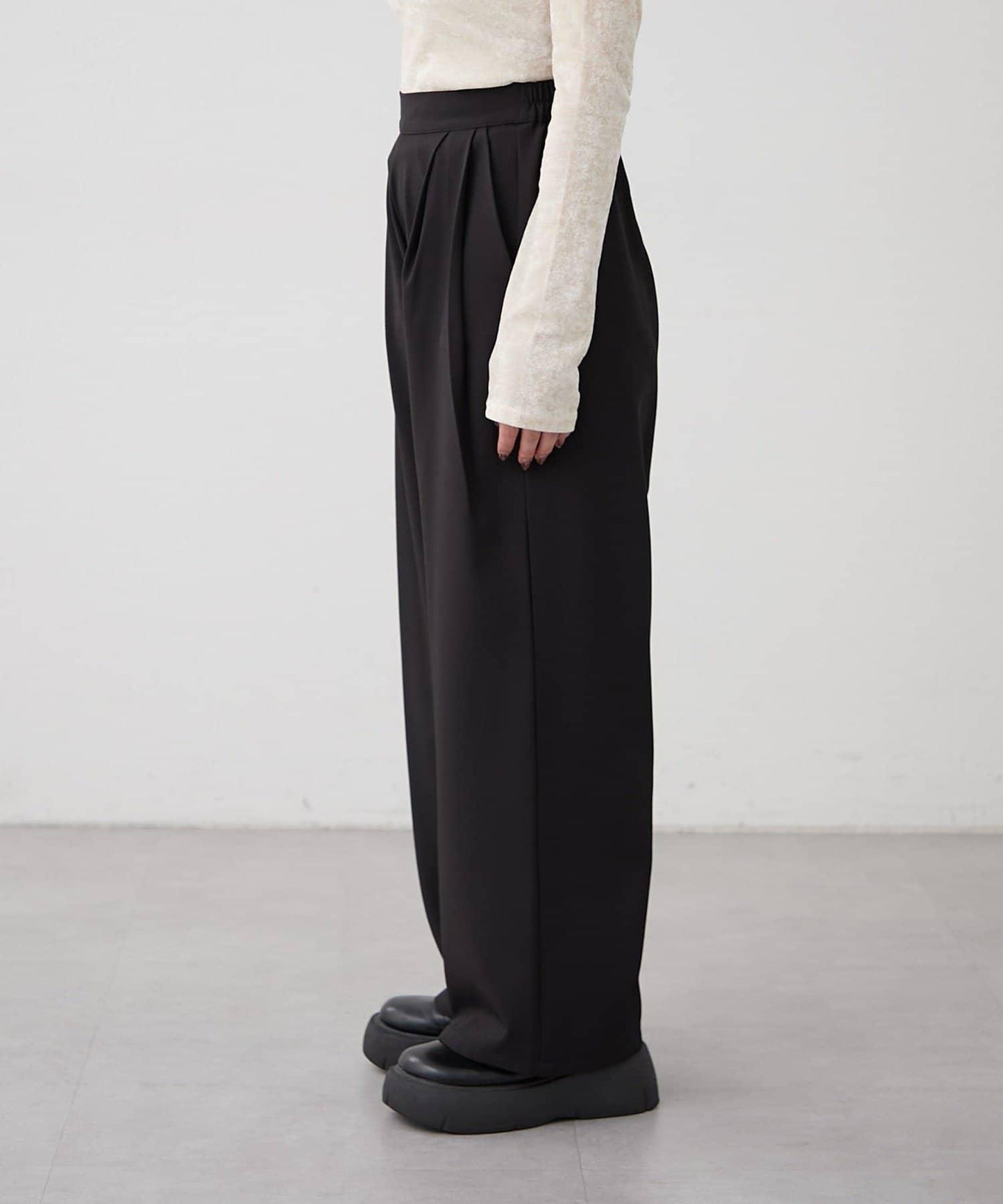 【SET UP對應】雙褶直筒褲