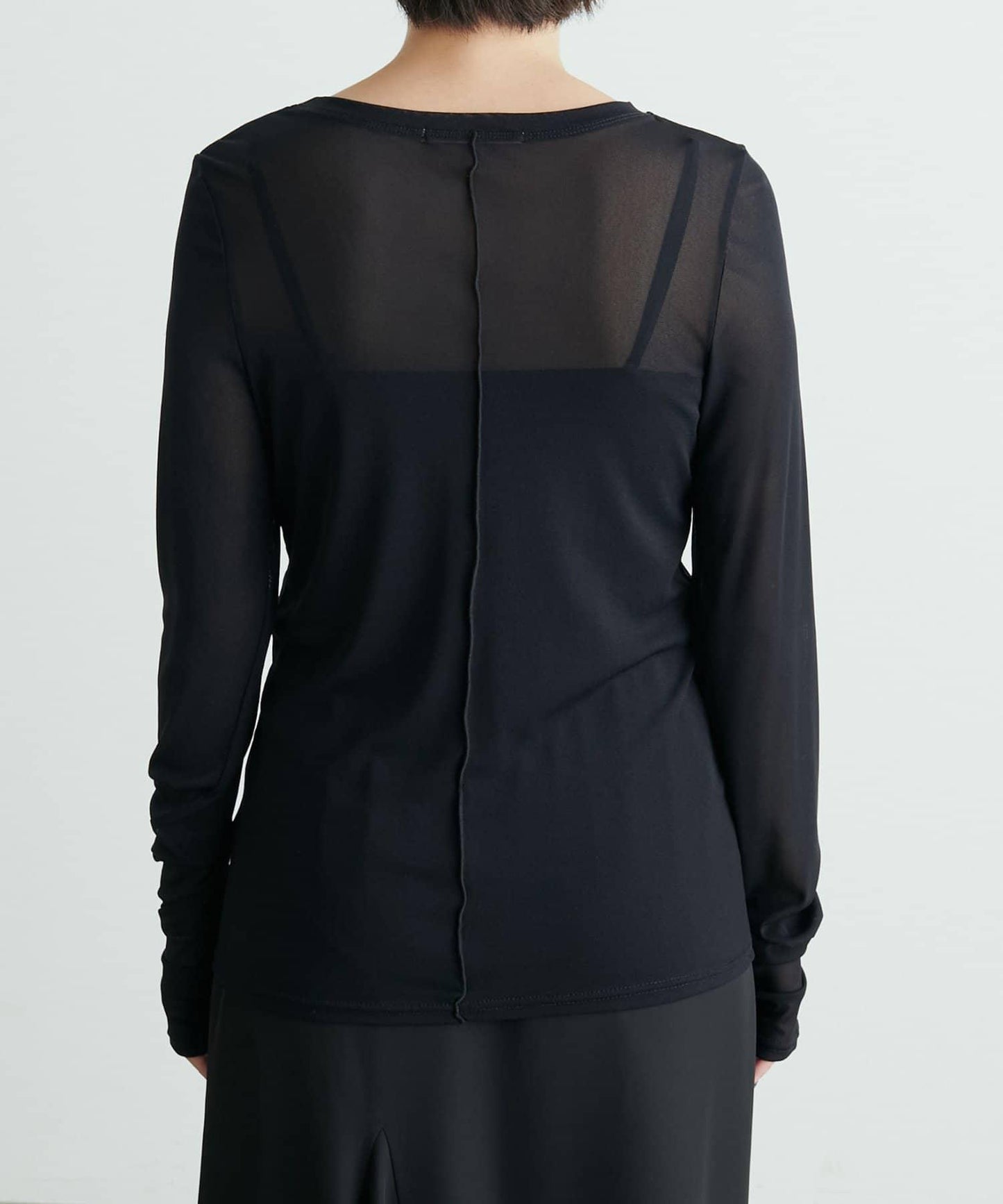 網紗薄紗套頭衫