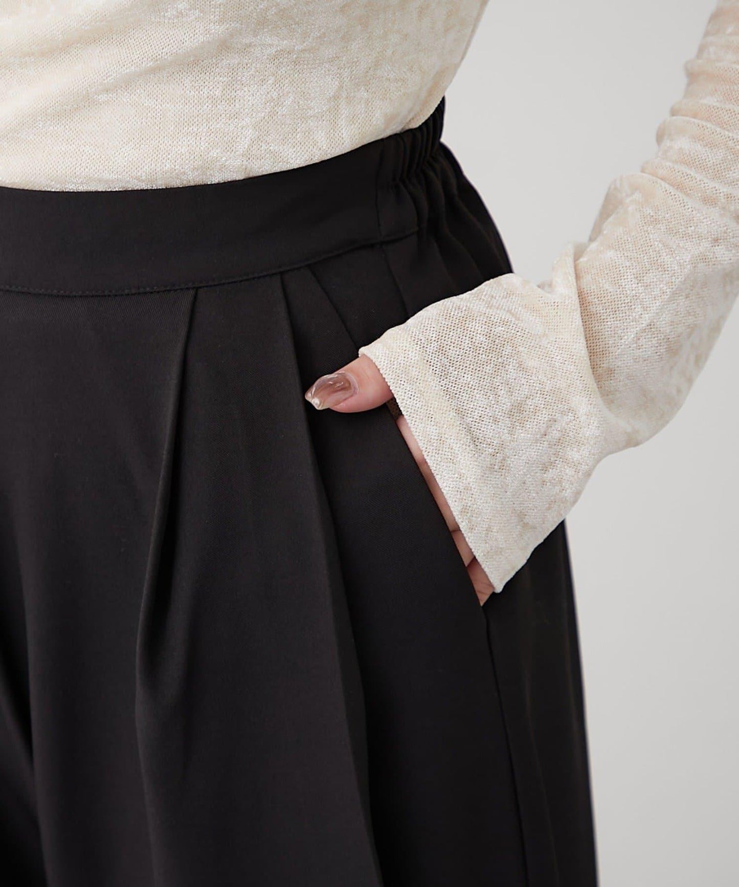 【SET UP對應】雙褶直筒褲