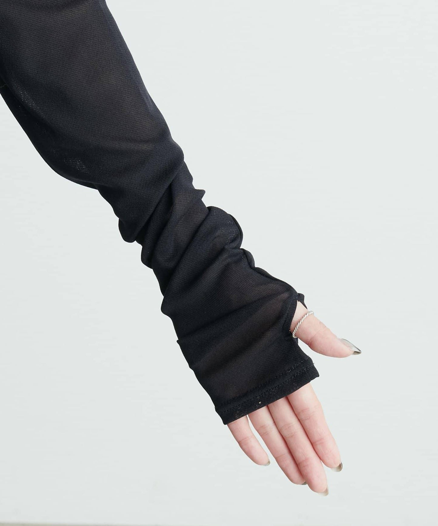 網紗薄紗套頭衫