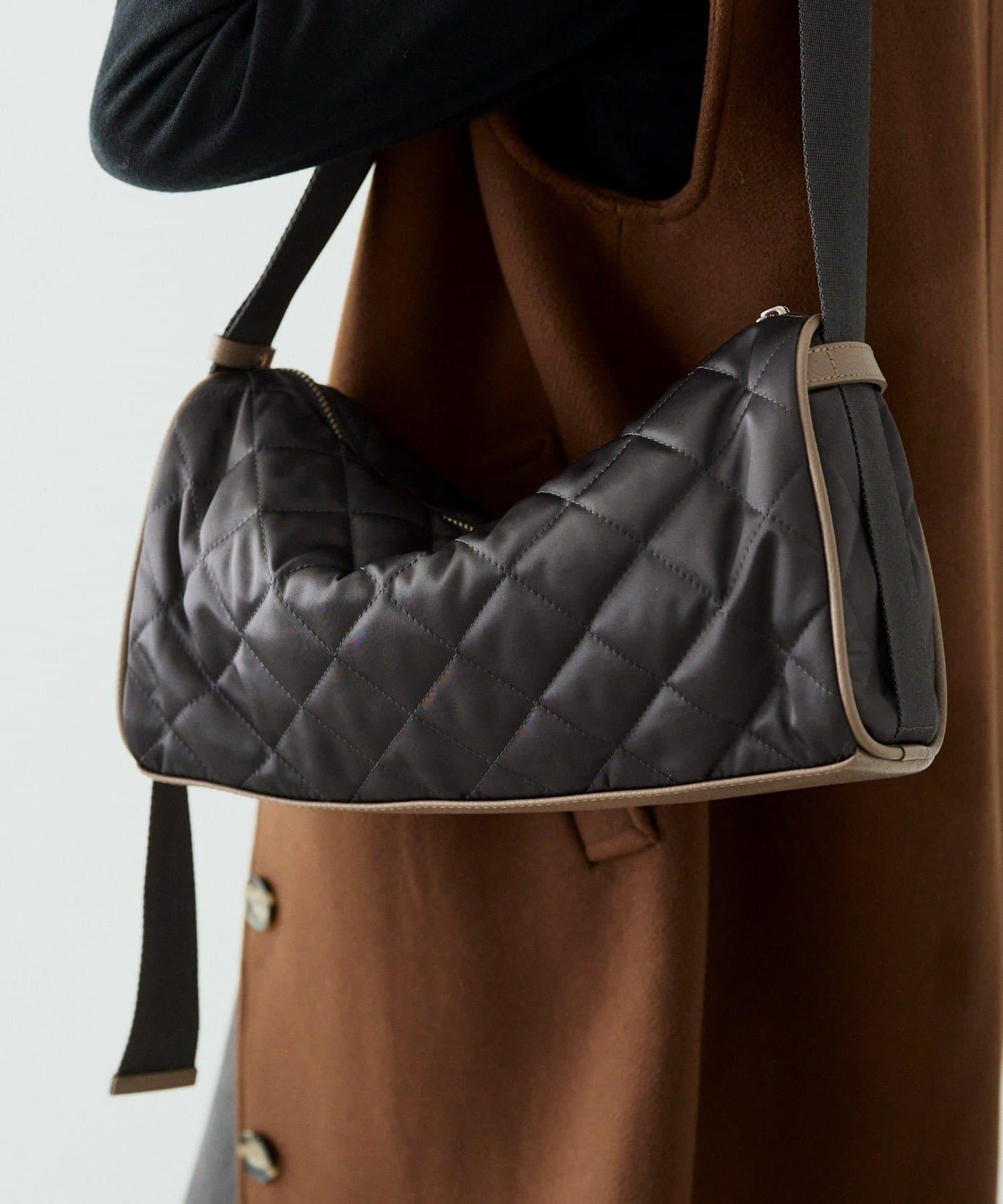 菱格紋迷你單肩包