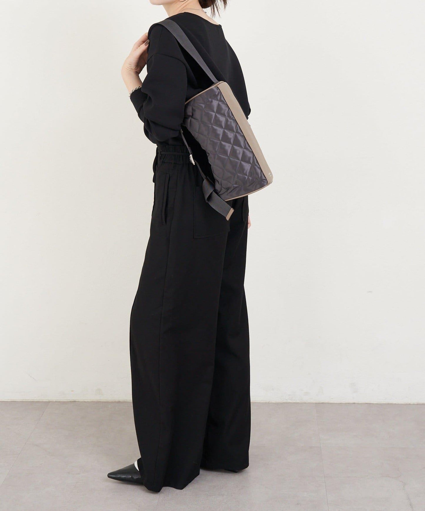 菱格紋迷你單肩包