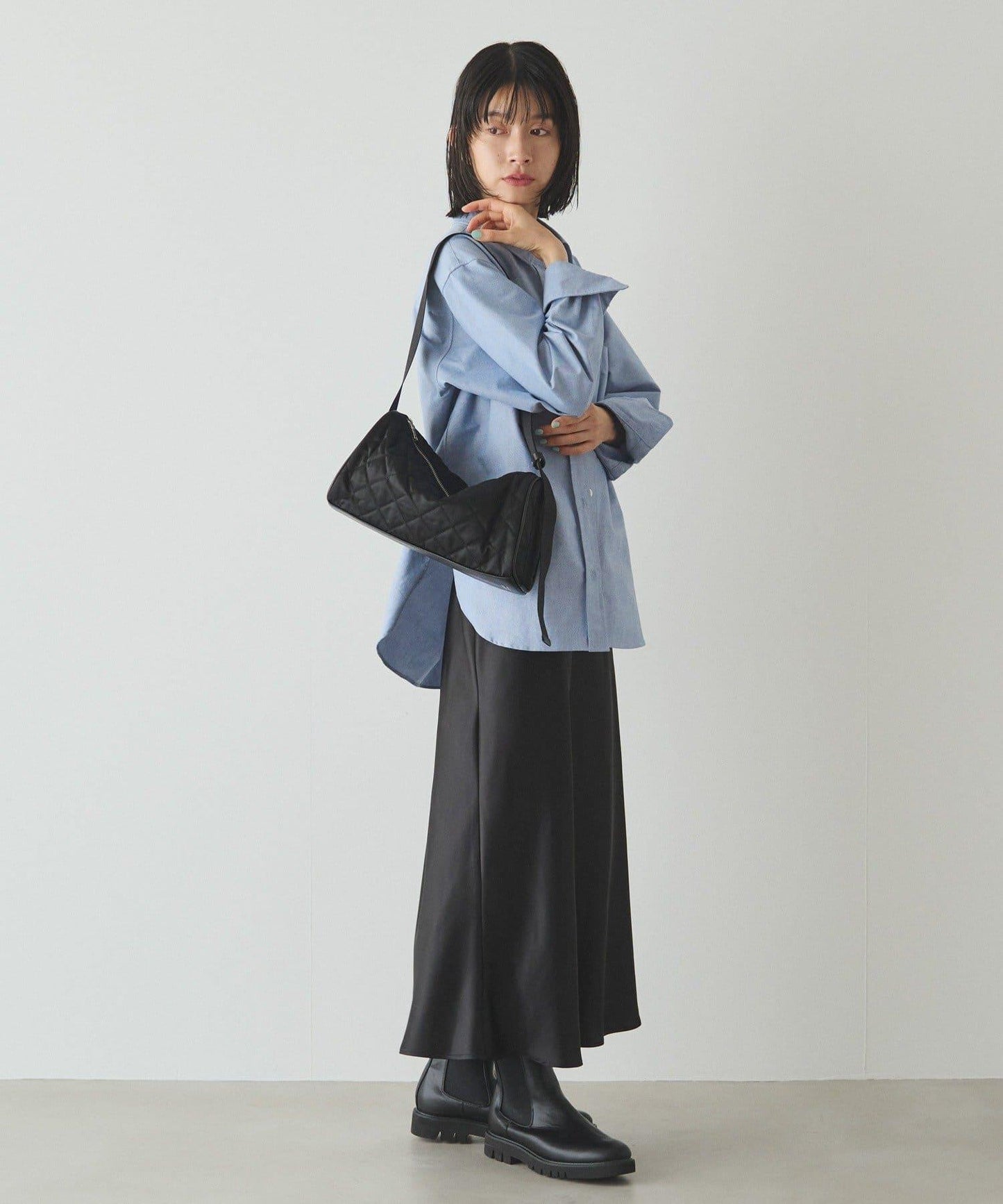 菱格紋迷你單肩包