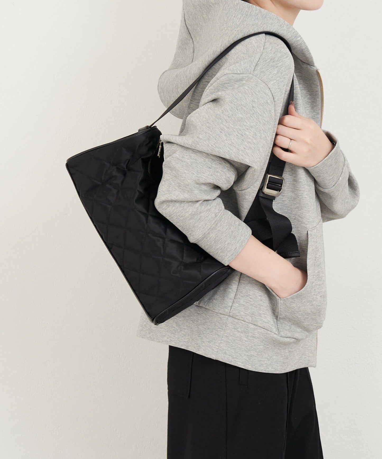 菱格紋迷你單肩包