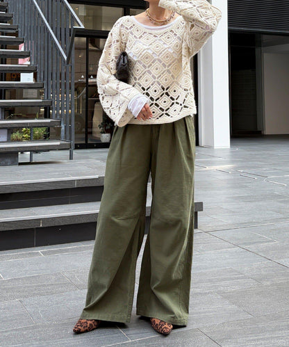 【DouDou】鉤針刺繡套頭衫