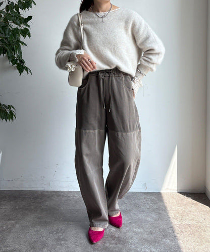 成衣染色拼接長褲