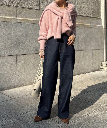 硬挺褶皺牛仔褲