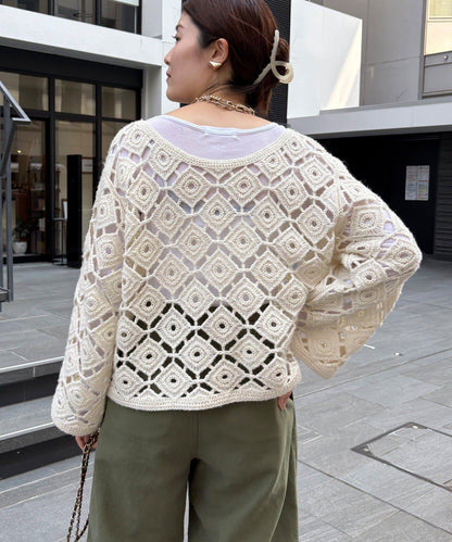 【DouDou】鉤針刺繡套頭衫