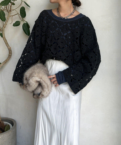 【DouDou】鉤針刺繡套頭衫