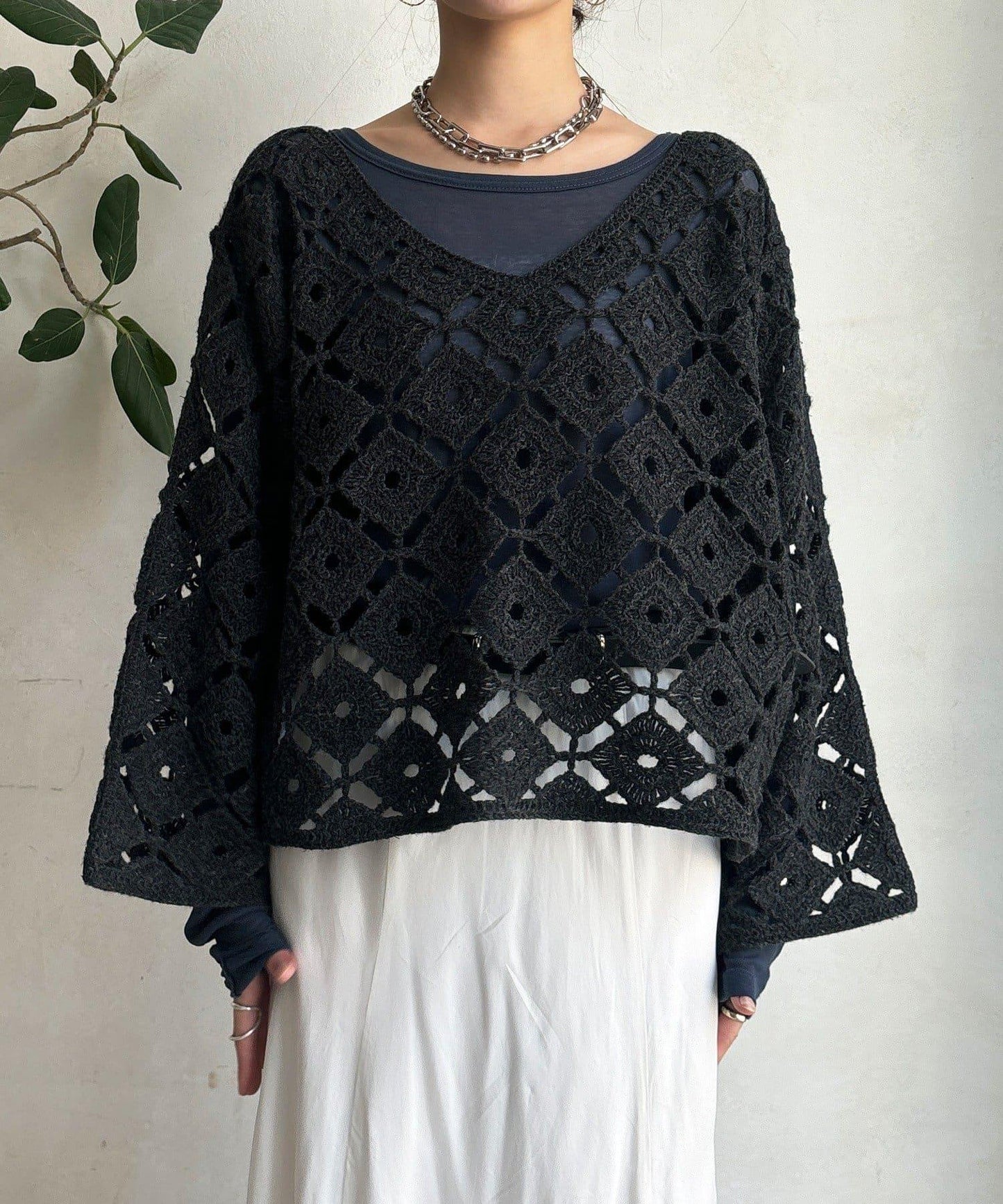 【DouDou】鉤針刺繡套頭衫