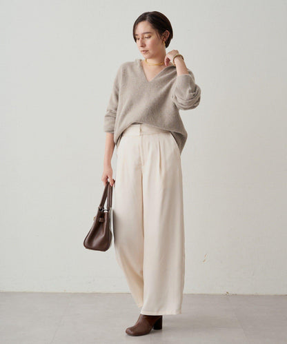 寬腰帶緞面長褲 2nd