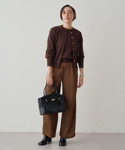 寬腰帶緞面長褲 2nd